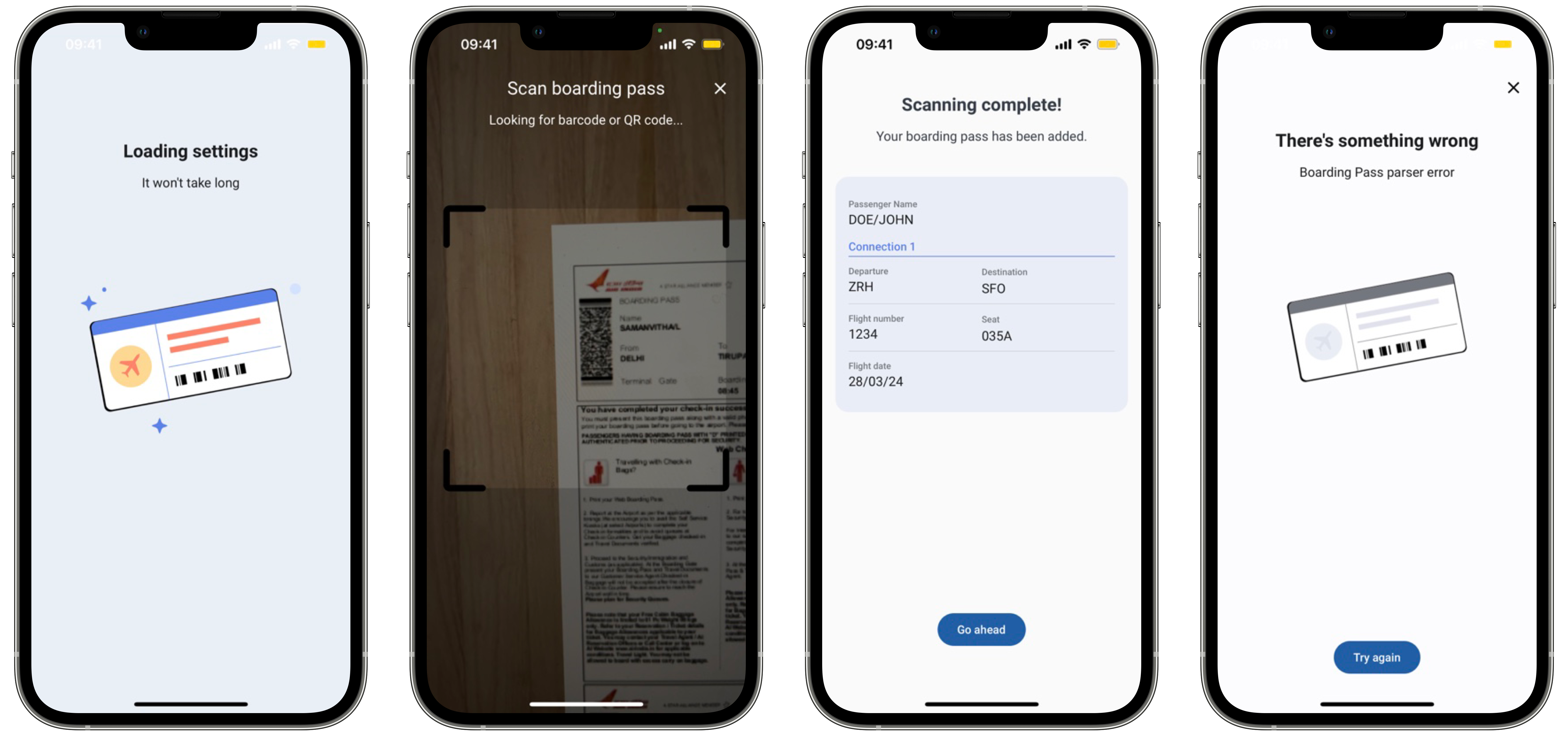 Boarding Pass Example