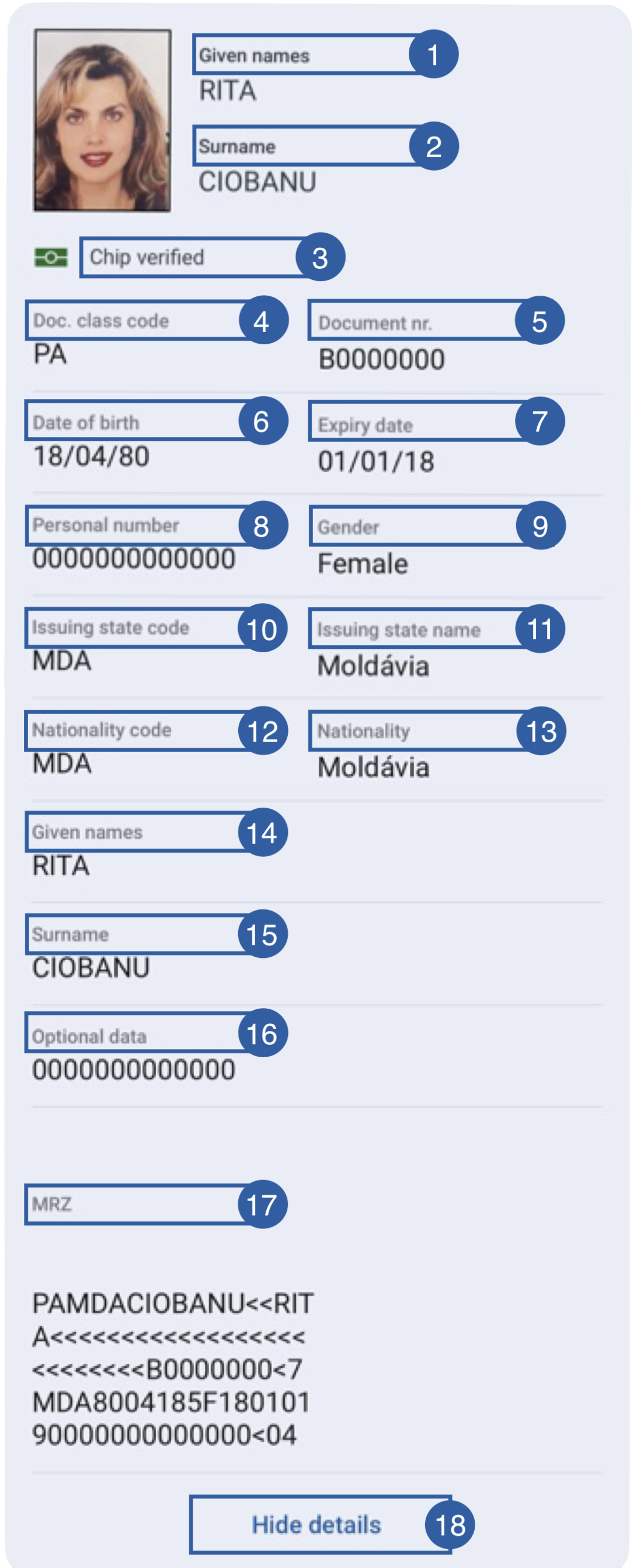 Document Reader Details