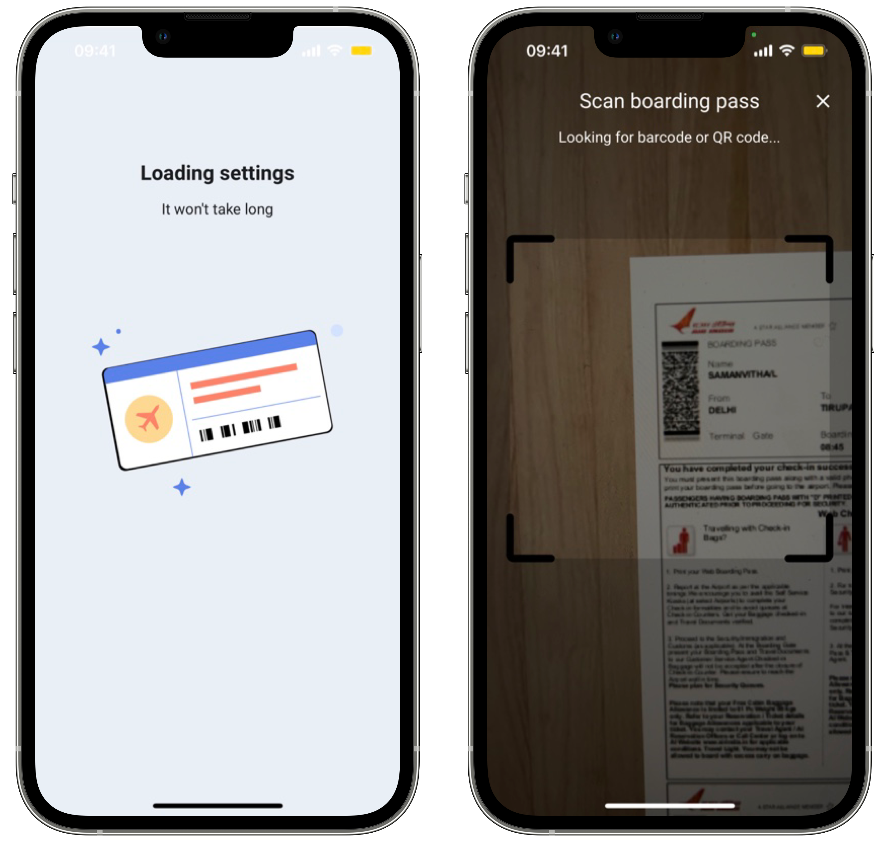 Boarding Pass Example